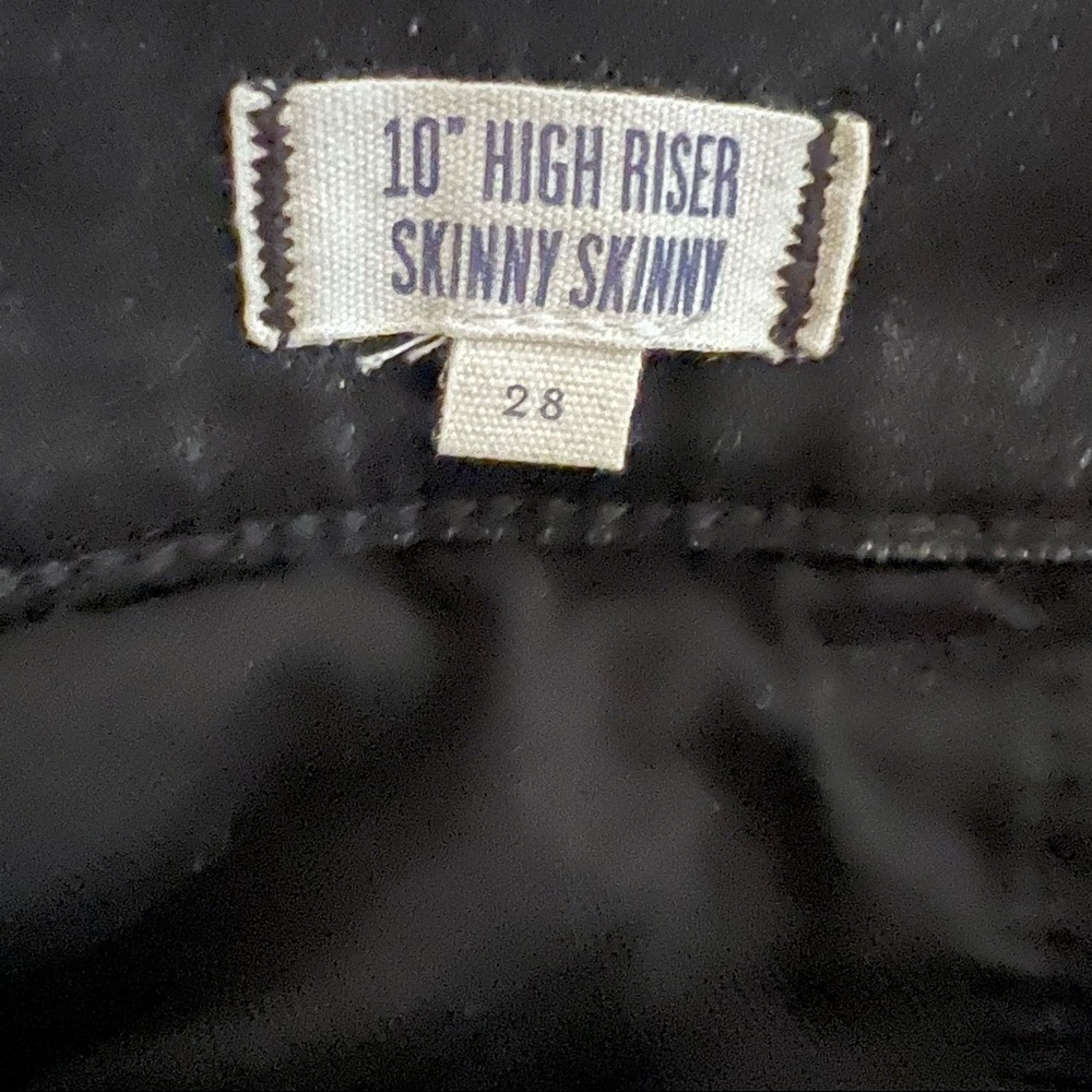 MadeWell 10” High Riser Skinny Skinny black wash size 28 jeans - Picture 5 of 5